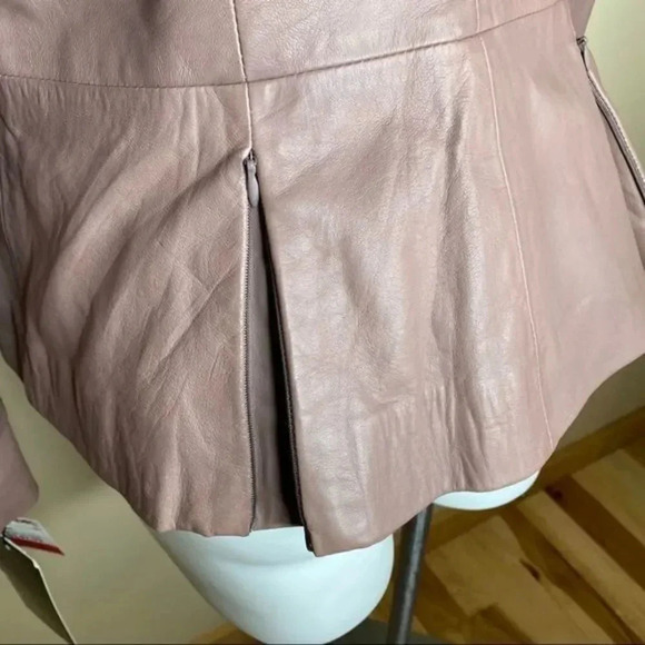 NWT Badgley Mischka Peplum Leather Jacket - Picture 6 of 16